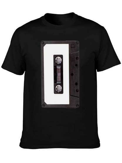 Retro Cassette Tape T-Shirt - Black