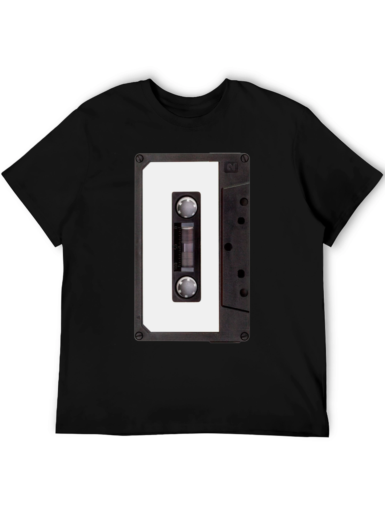 Retro Cassette Tape T-Shirt - Black