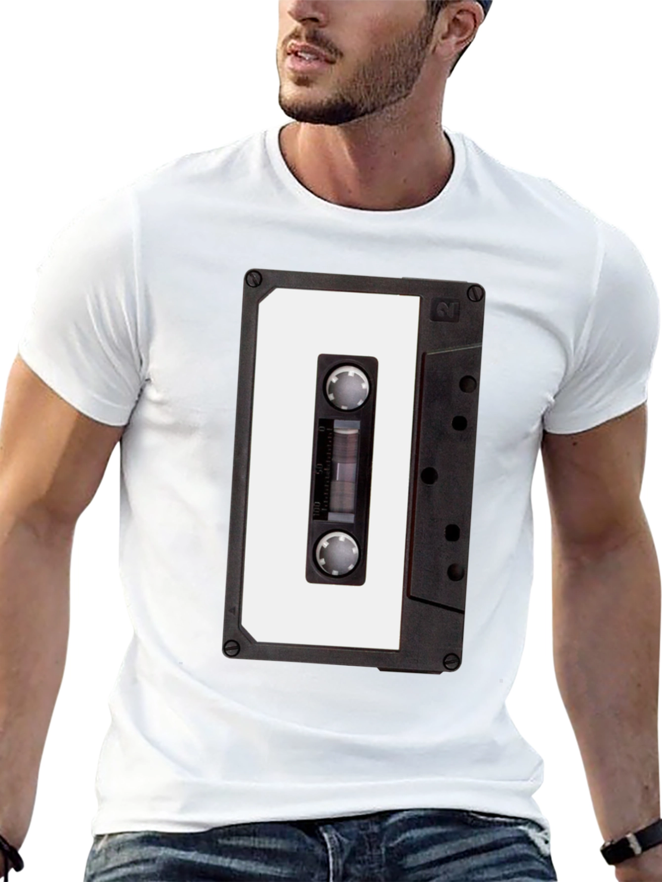 Retro Cassette Tape T-Shirt - Black