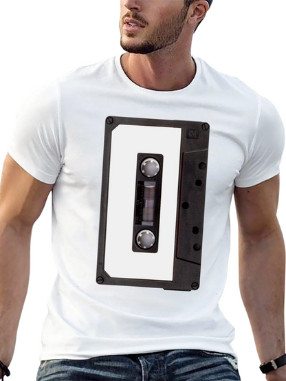 Retro Cassette Tape T-Shirt - Black