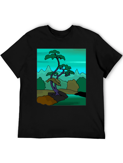 Artistic Bonsai Tree Graphic T-Shirt