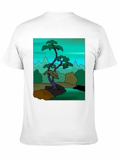Artistic Bonsai Tree Graphic T-Shirt