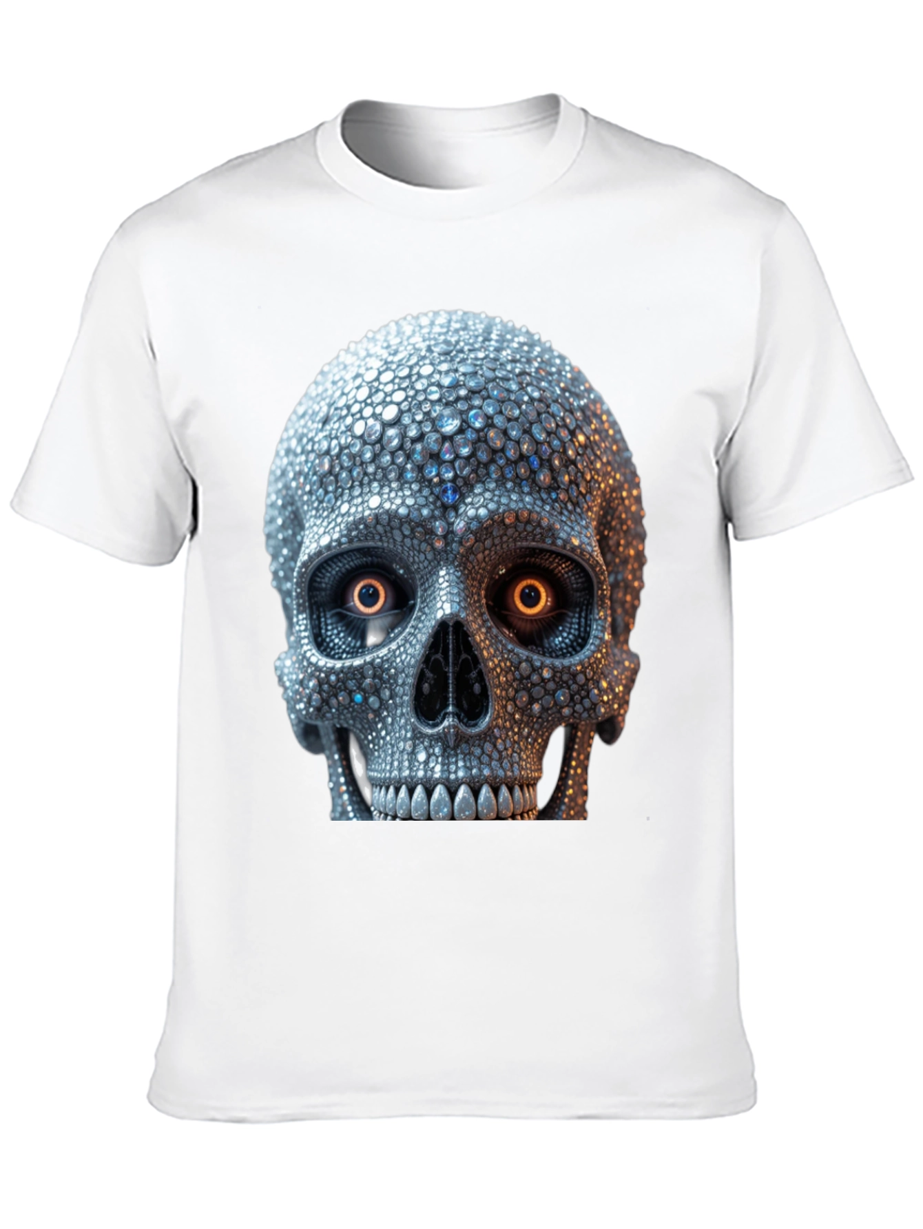 Rhinestone Skull Graphic Tee - Edgy Streetwear