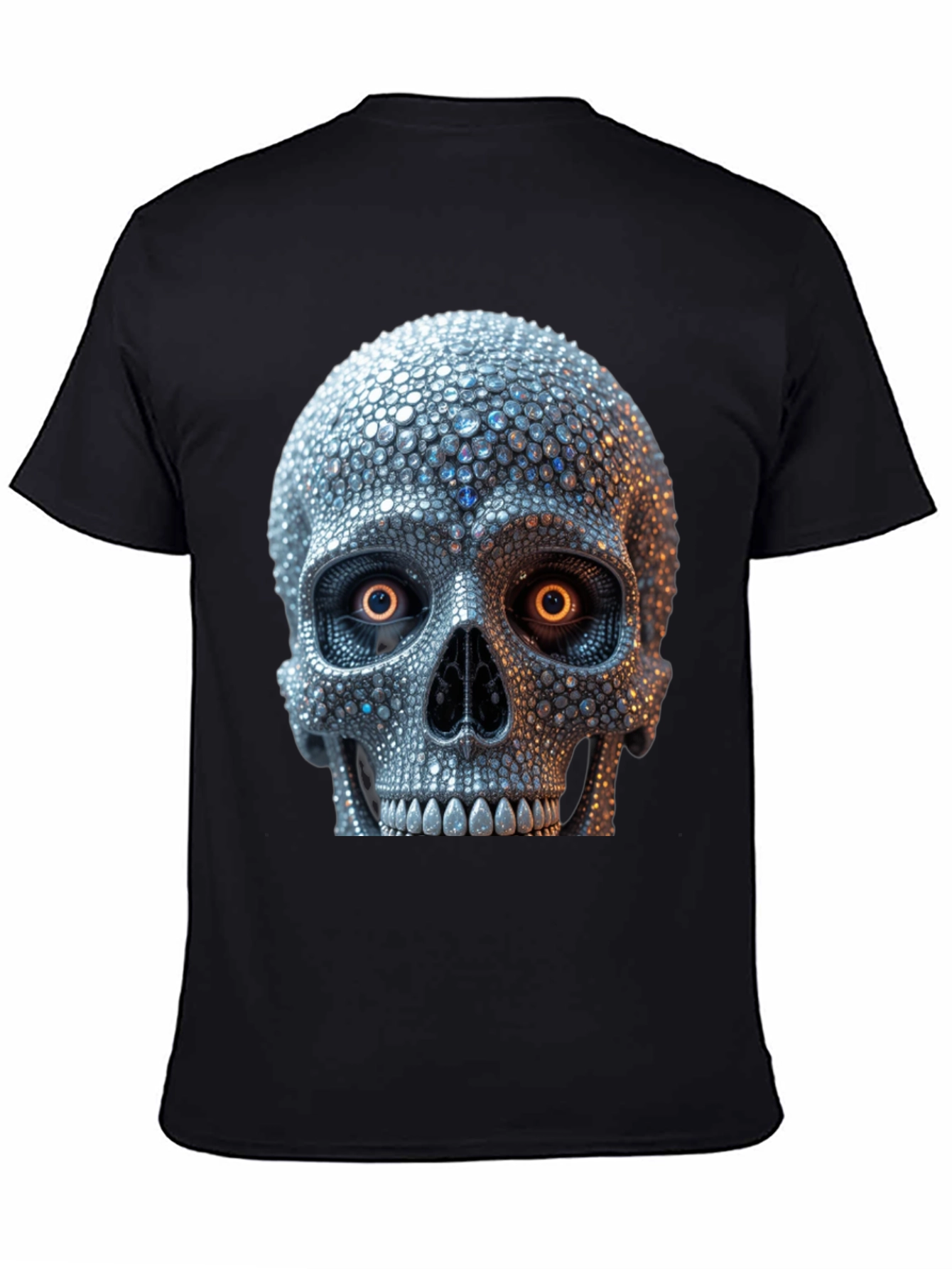 Rhinestone Skull Graphic Tee - Edgy Streetwear