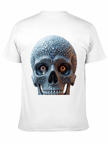 Rhinestone Skull Graphic Tee - Edgy Streetwear