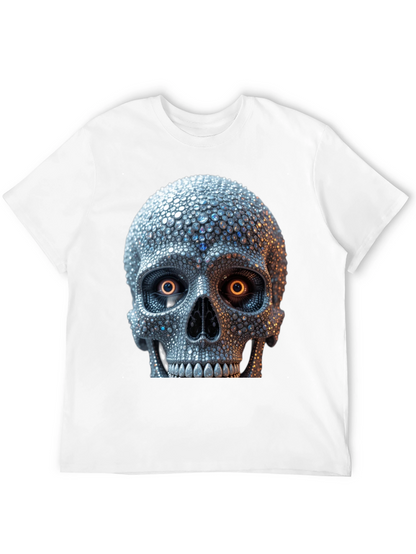 Rhinestone Skull Graphic Tee - Edgy Streetwear