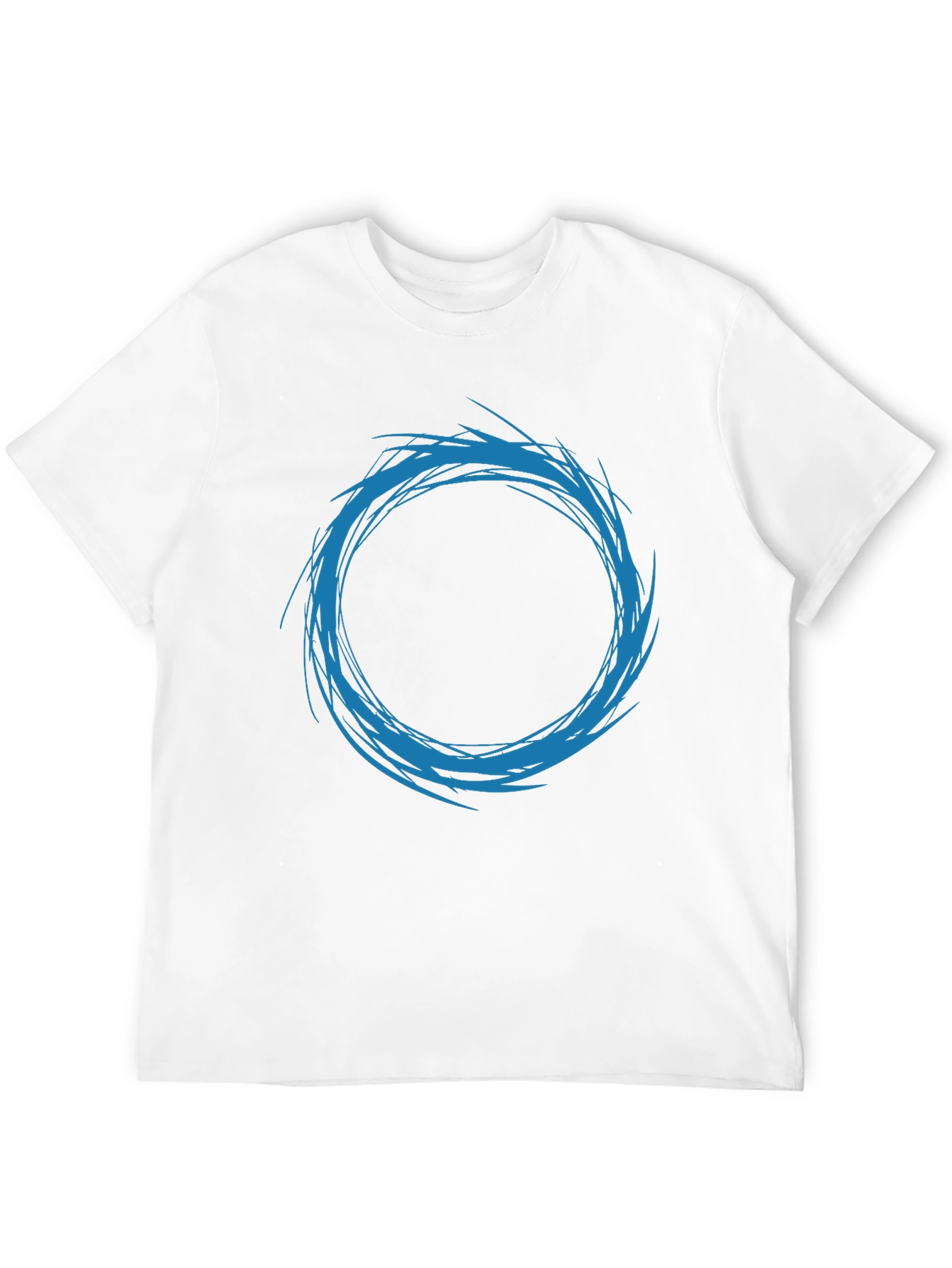 Abstract Circle Design T-Shirt - Black