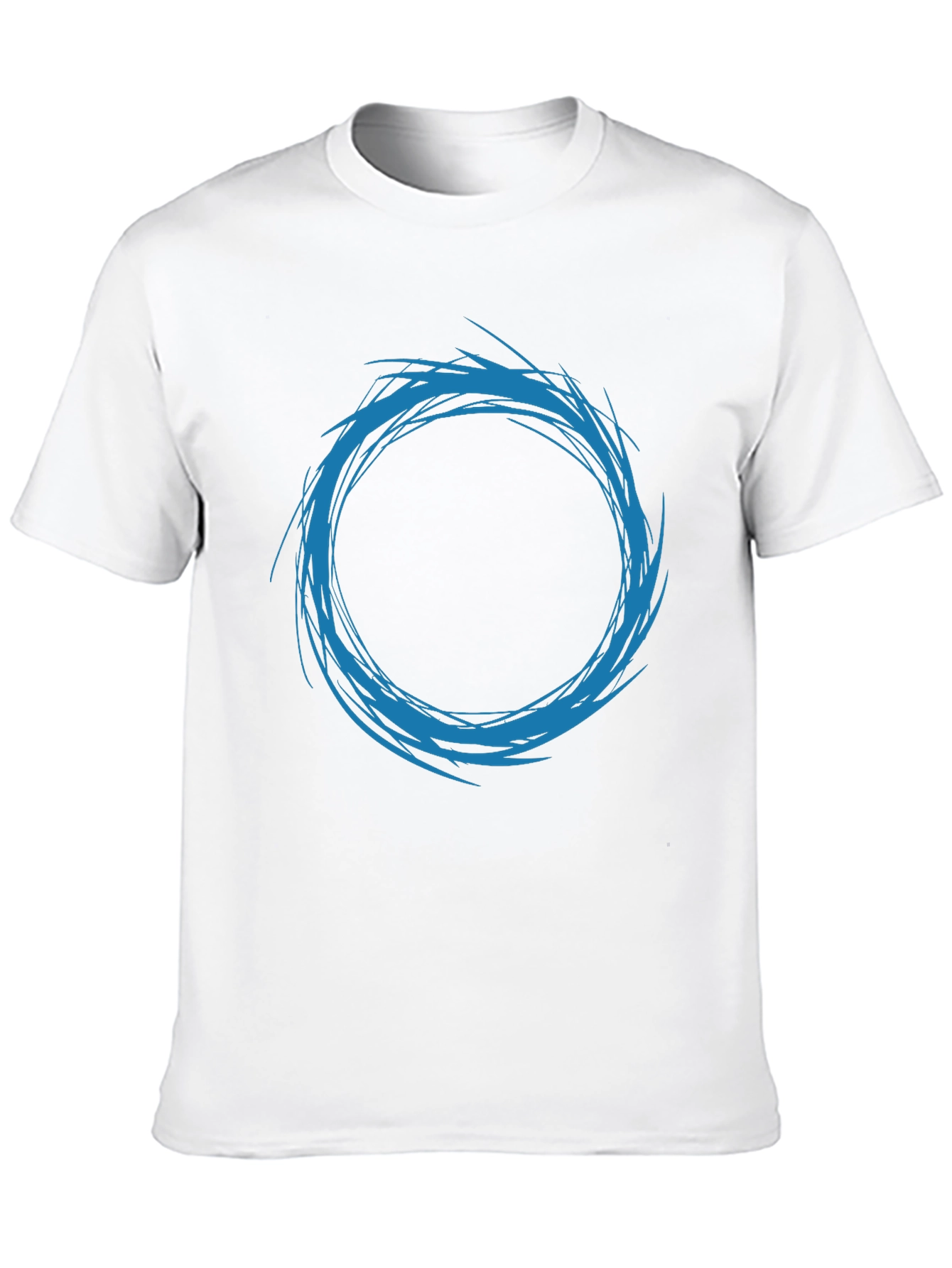 Abstract Circle Design T-Shirt - Black