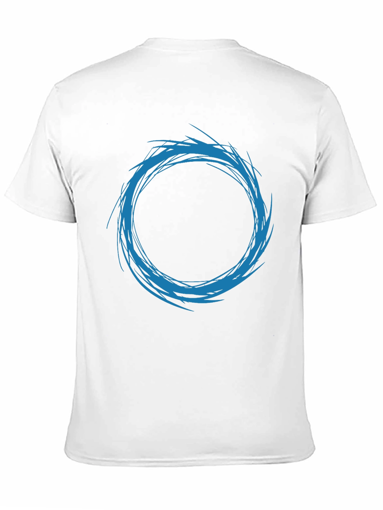 Abstract Circle Design T-Shirt - Black