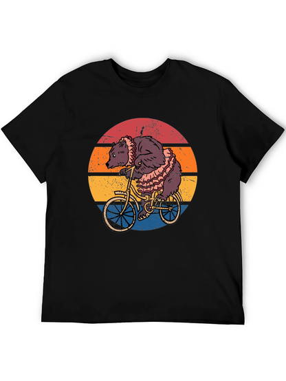 Bear on Bicycle Graphic Tee