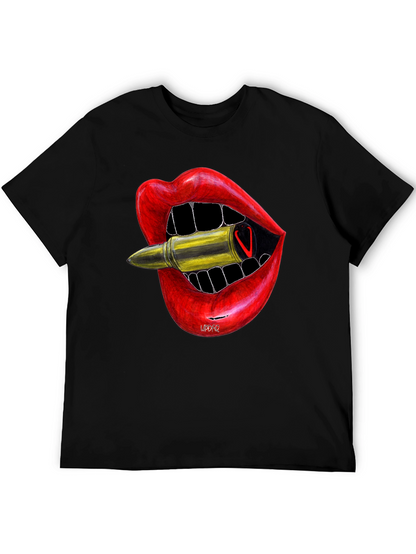 Lip Bite Bullet Graphic Tee - Edgy Style