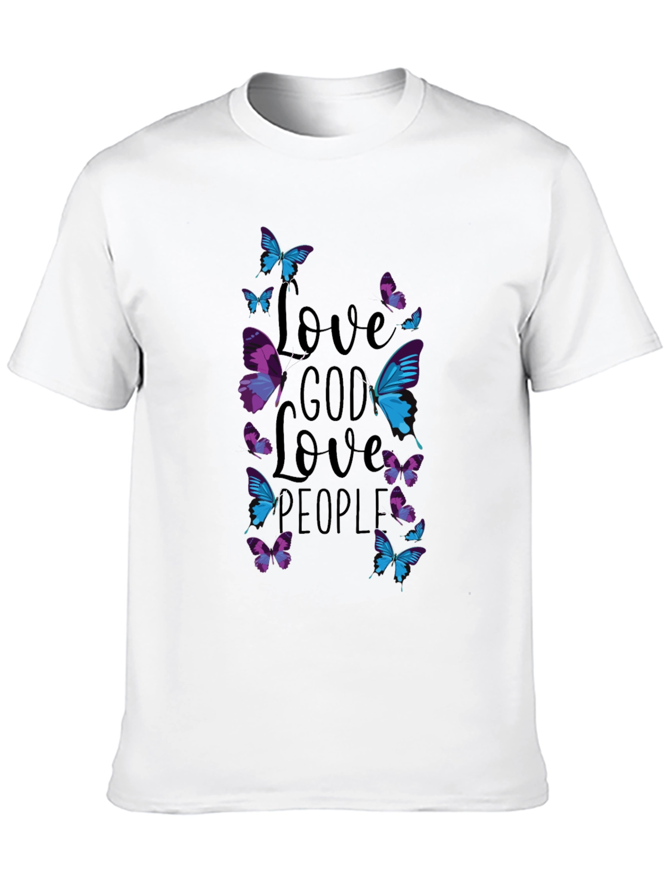 Love God Love People Butterfly T-Shirt