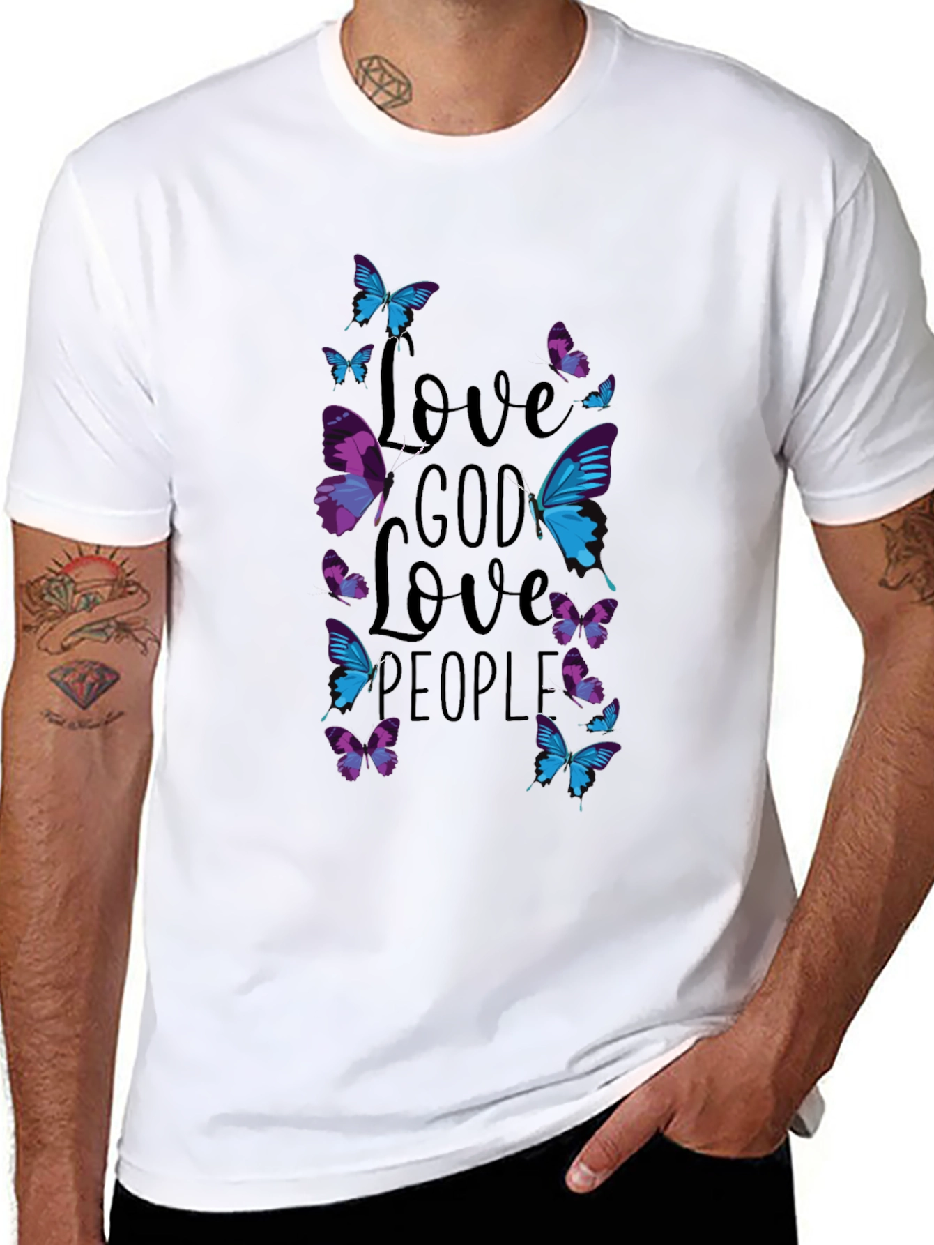 Love God Love People Butterfly T-Shirt