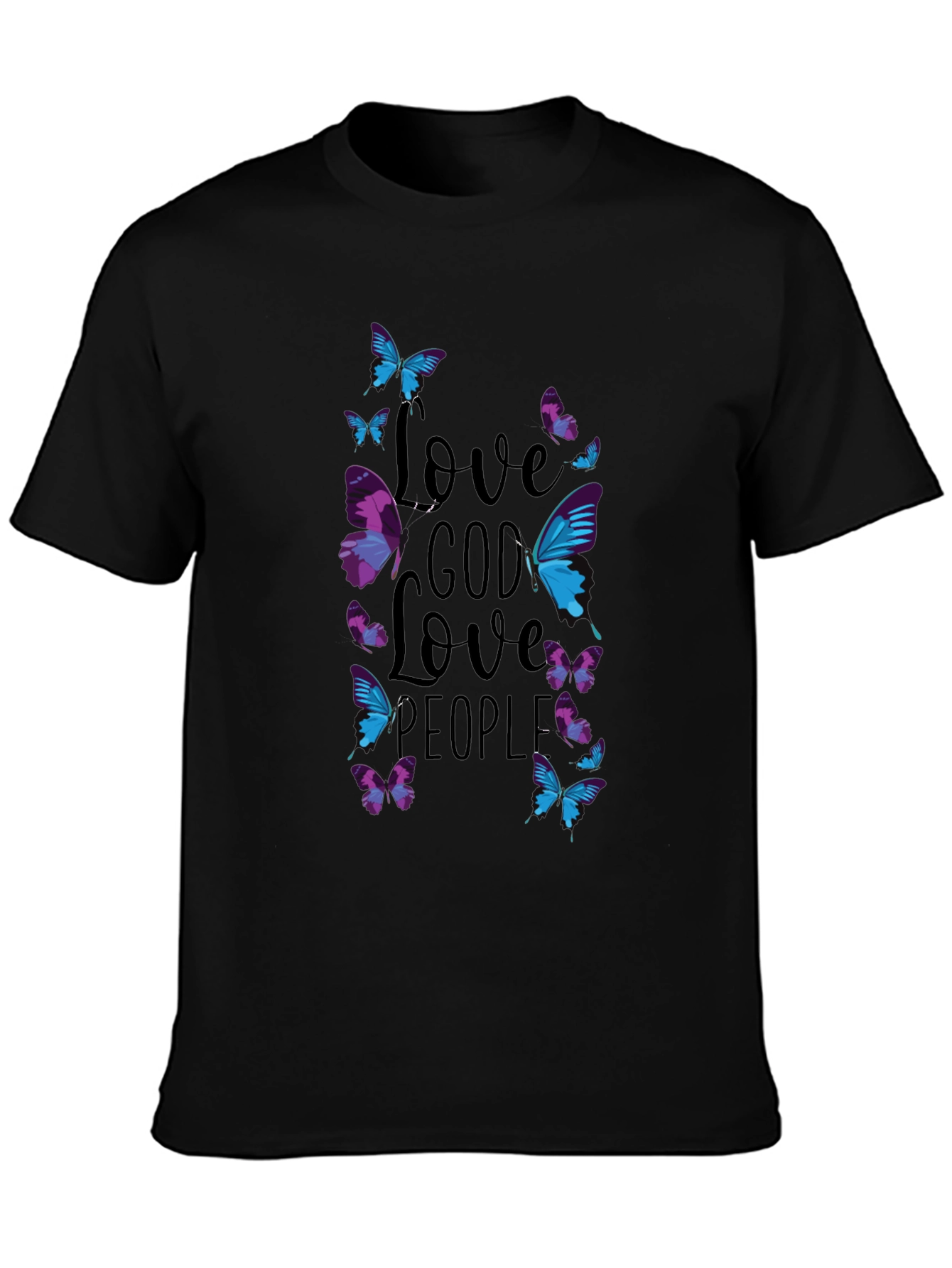 Love God Love People Butterfly T-Shirt