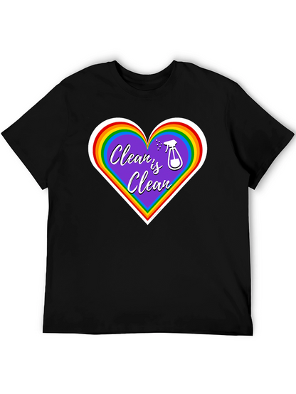 Clean is Clean Rainbow Heart T-Shirt