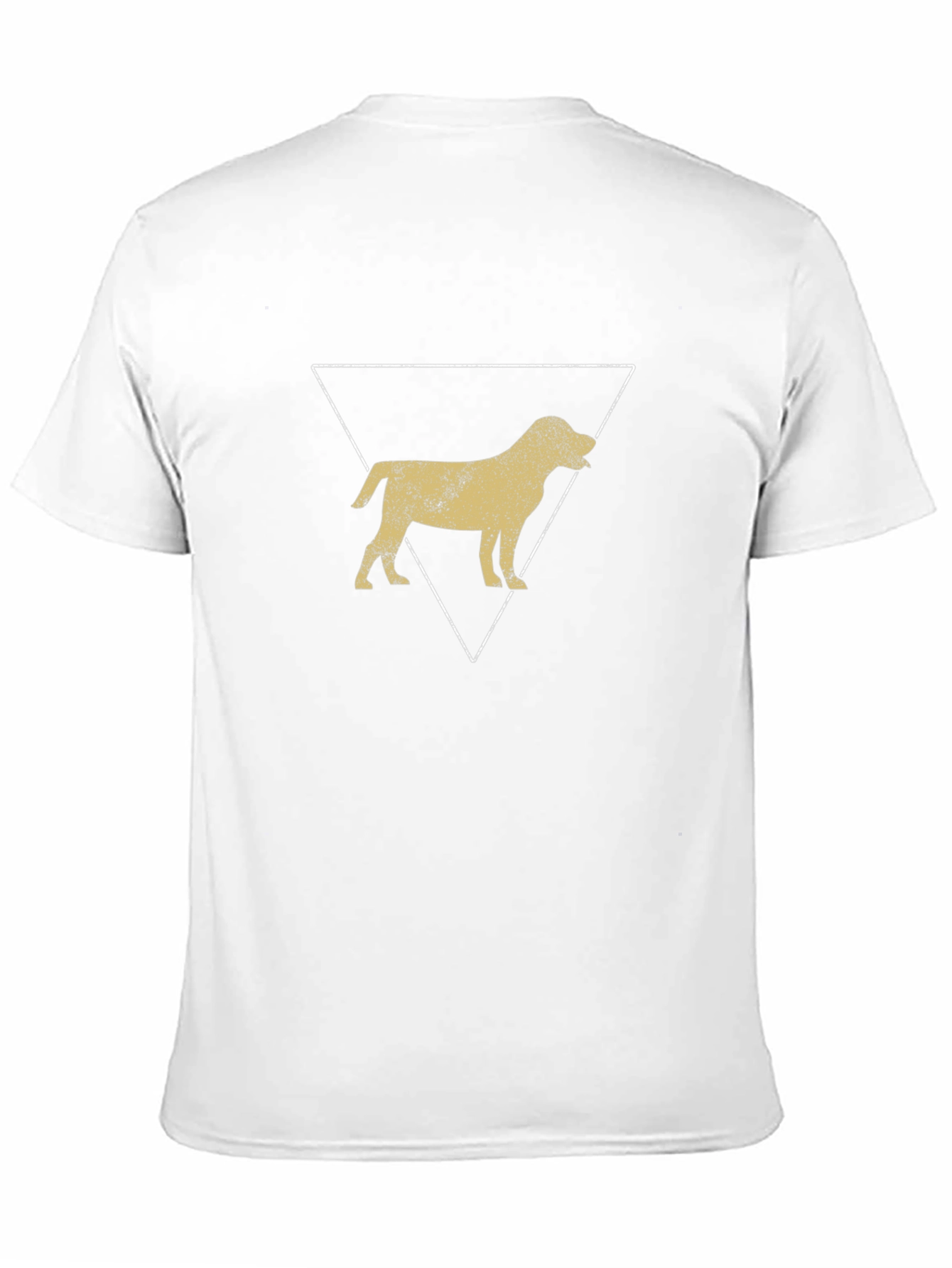 Dog Silhouette Triangle Graphic Tee - Black
