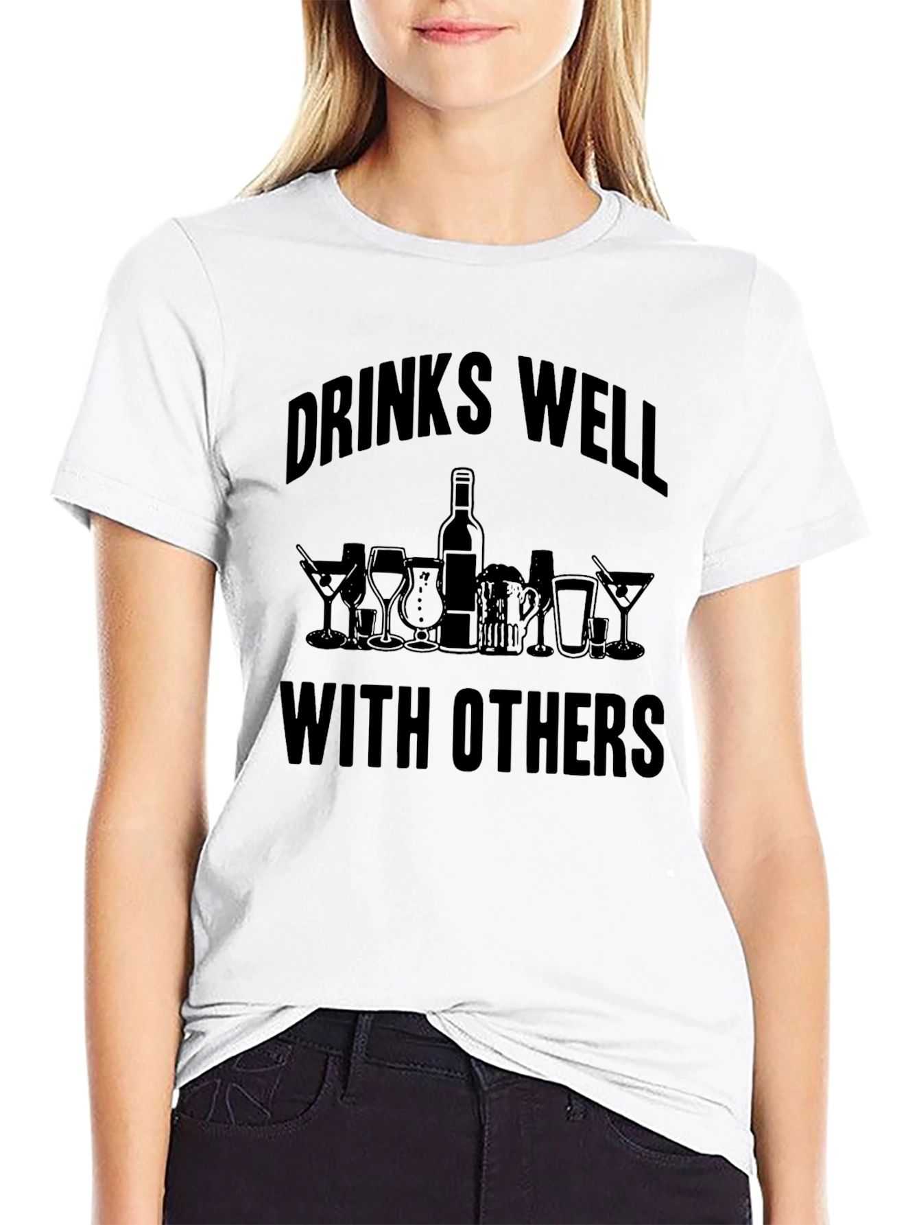 Drinks Well With Others Graphic T-Shirt