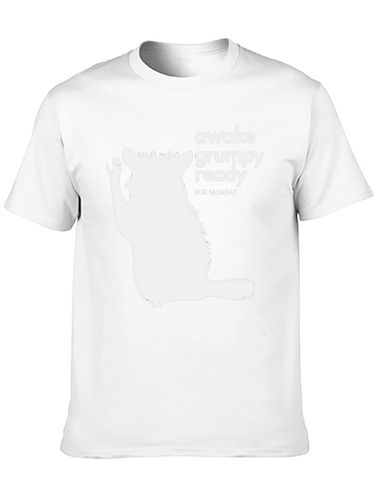 Awake Grumpy Ready for Monday Black T-Shirt