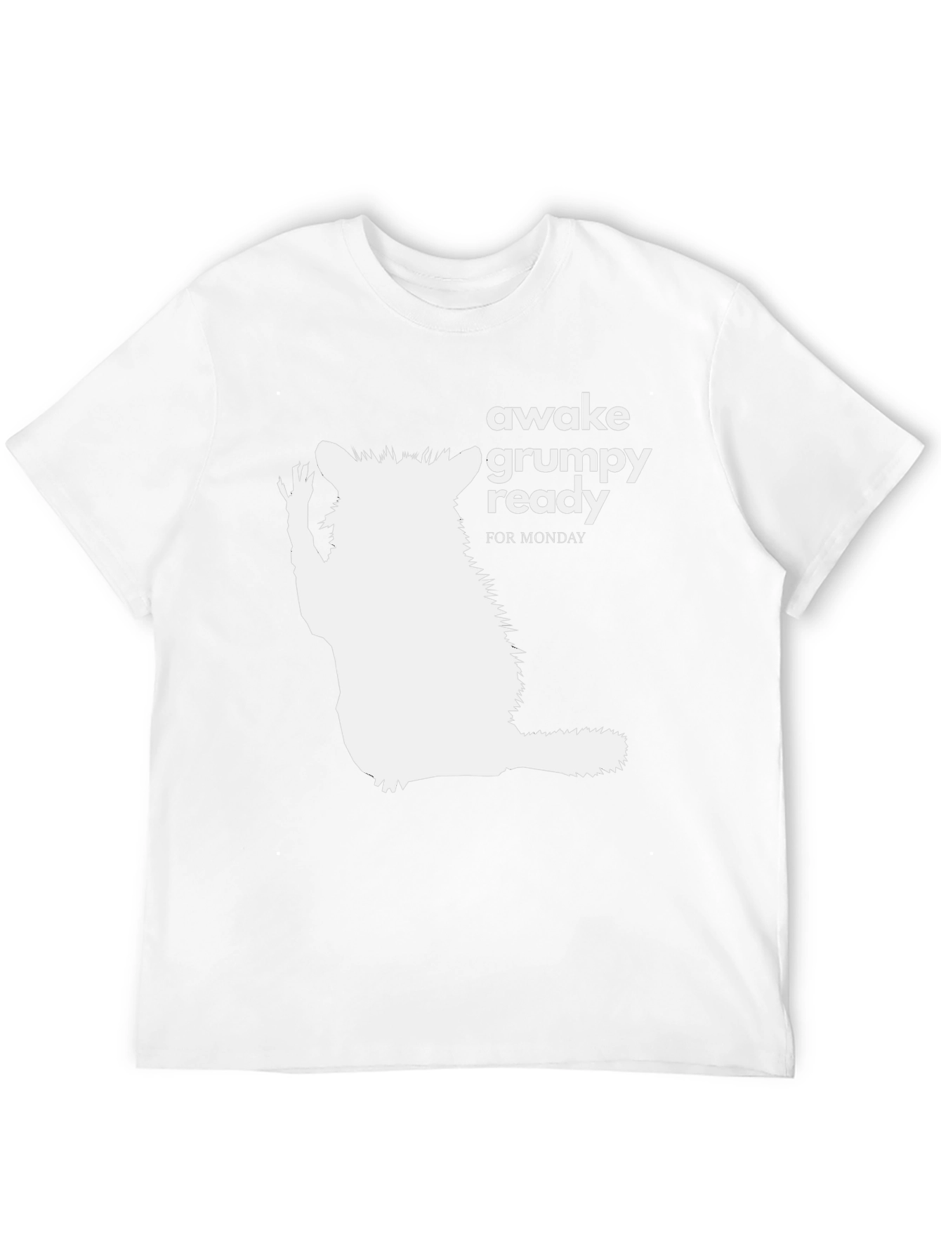 Awake Grumpy Ready for Monday Black T-Shirt