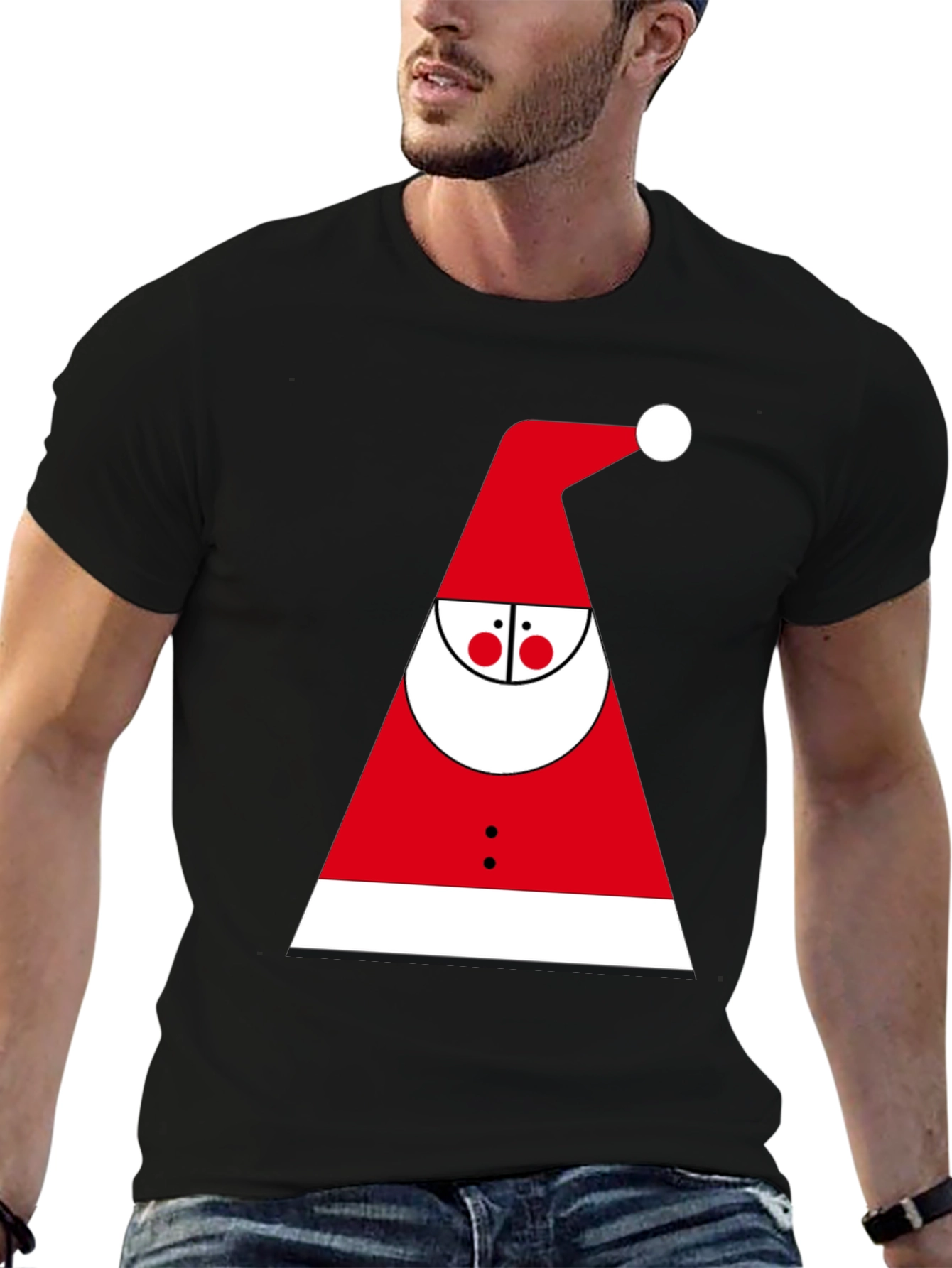 Santa Graphic Tee - Holiday T-Shirt