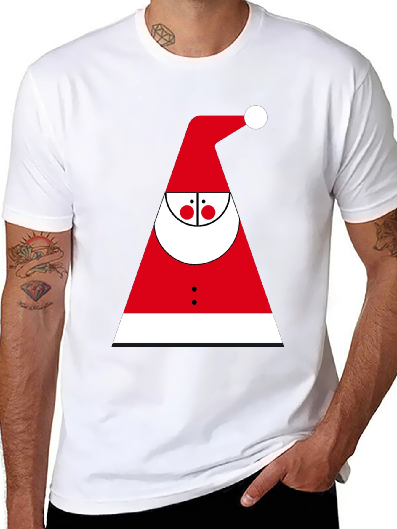 Santa Graphic Tee - Holiday T-Shirt