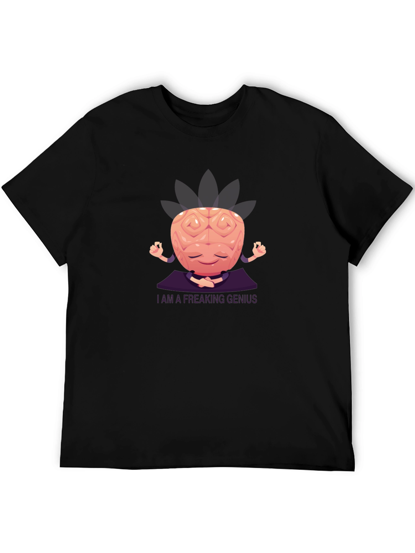 Brainy Genius Graphic Tee - Meditating Mind T-Shirt