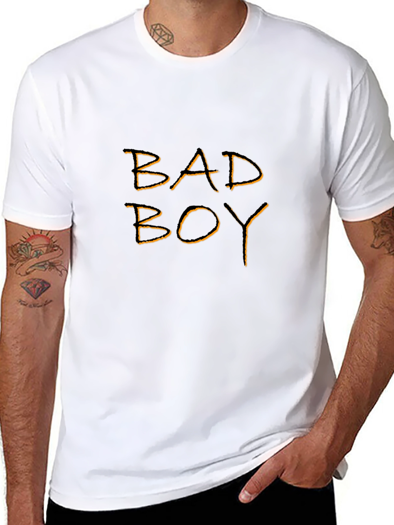 Bad Boy Graphic Tee - Black Cotton T-Shirt