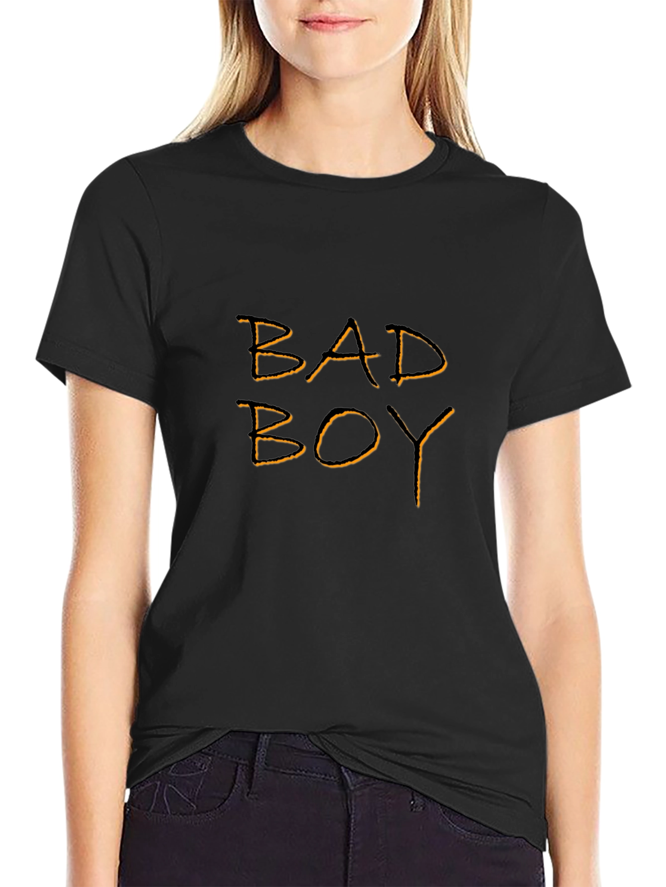 Bad Boy Graphic Tee - Black Cotton T-Shirt