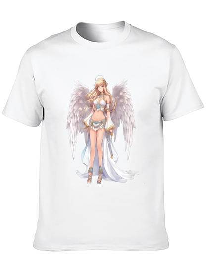 Anime Angel Graphic Black T-Shirt