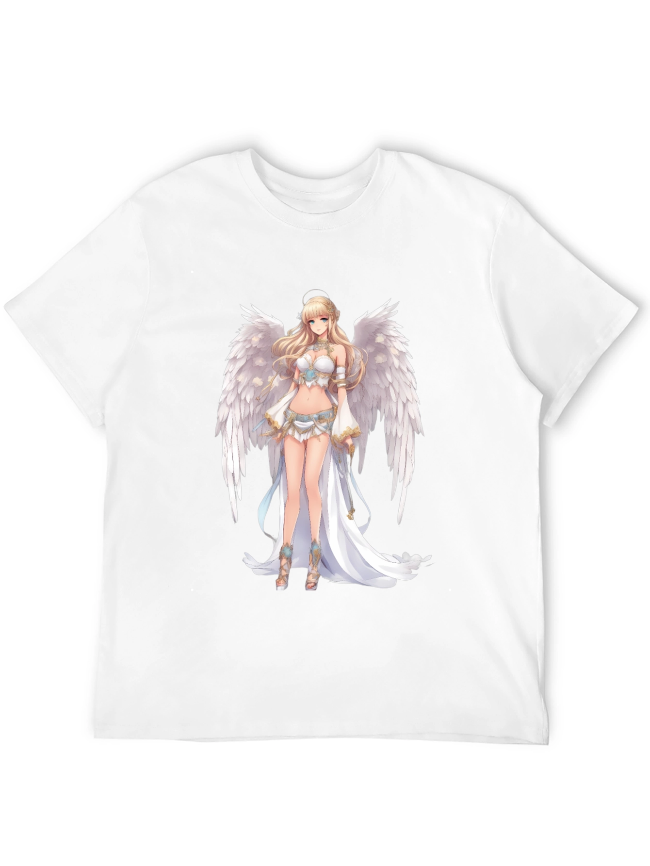 Anime Angel Graphic Black T-Shirt