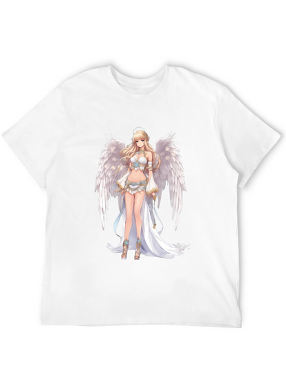 Anime Angel Graphic Black T-Shirt