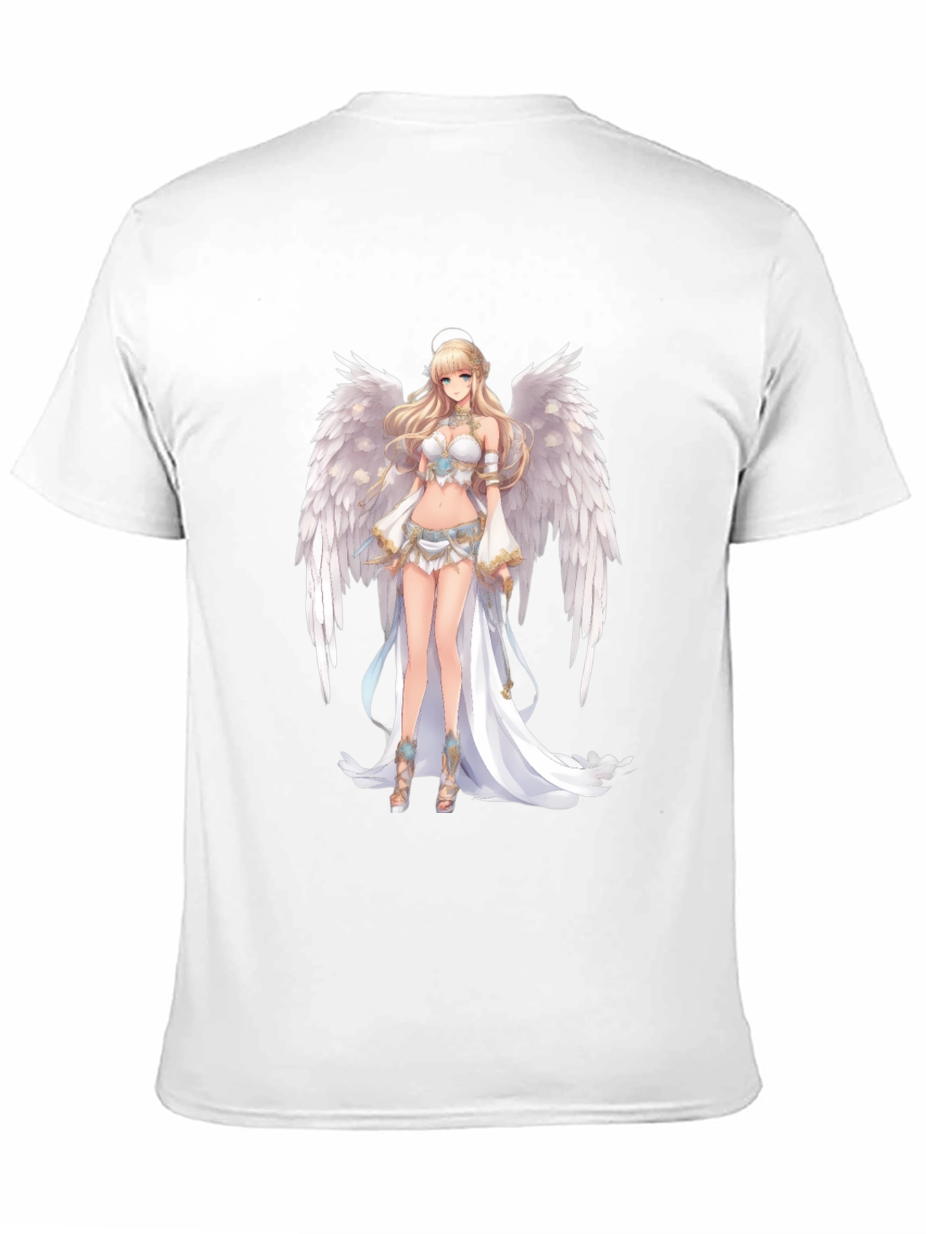 Anime Angel Graphic Black T-Shirt
