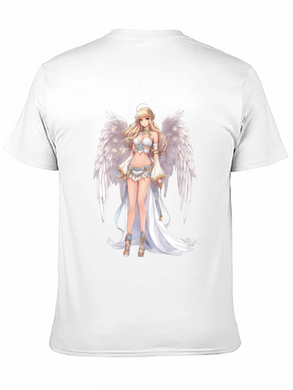 Anime Angel Graphic Black T-Shirt