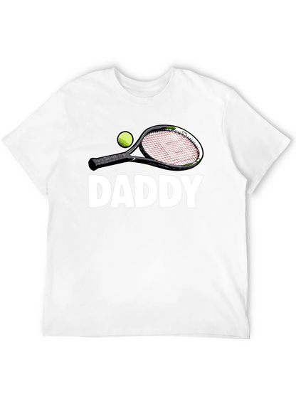Daddy Tennis Racket Graphic T-Shirt