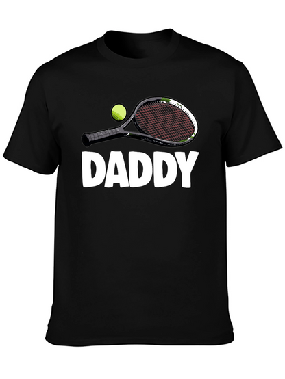 Daddy Tennis Racket Graphic T-Shirt