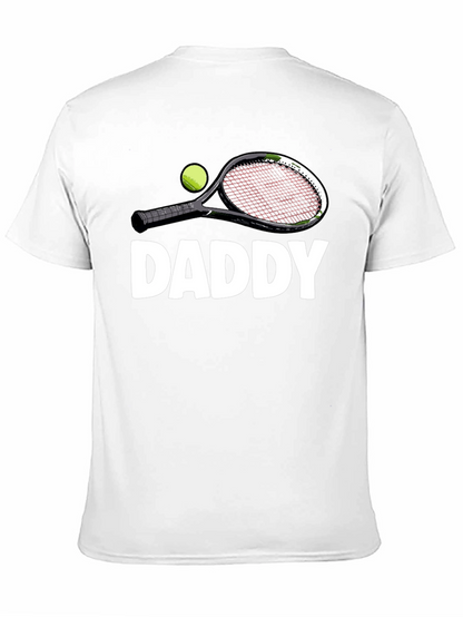 Daddy Tennis Racket Graphic T-Shirt