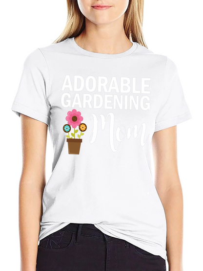 Adorable Gardening Mom T-Shirt - Floral Design