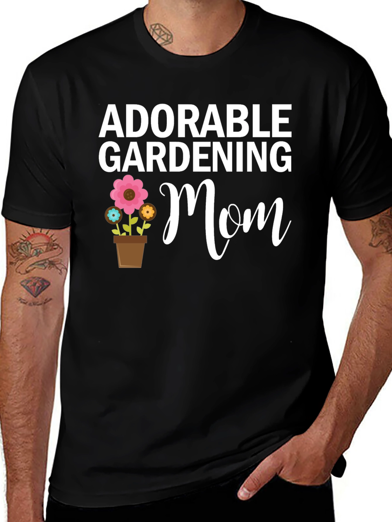 Adorable Gardening Mom T-Shirt - Floral Design