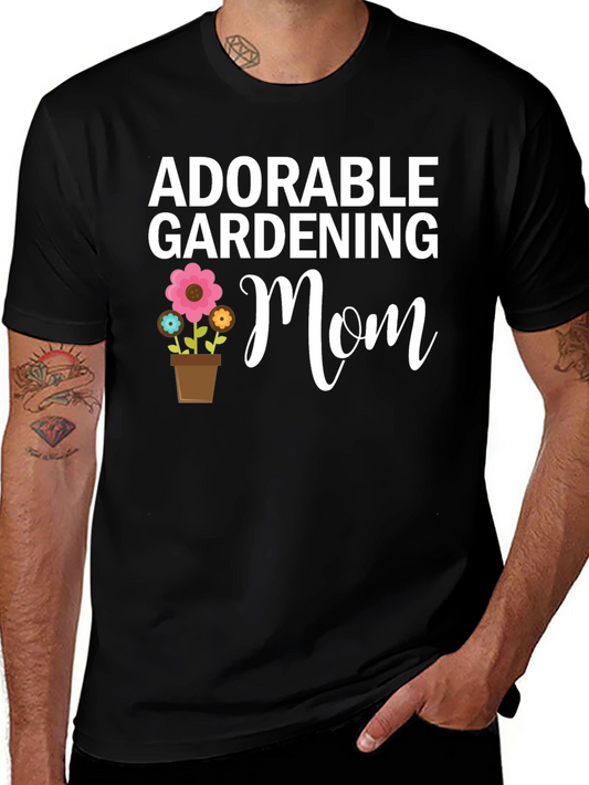 Adorable Gardening Mom T-Shirt - Floral Design