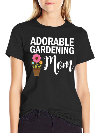 Adorable Gardening Mom T-Shirt - Floral Design