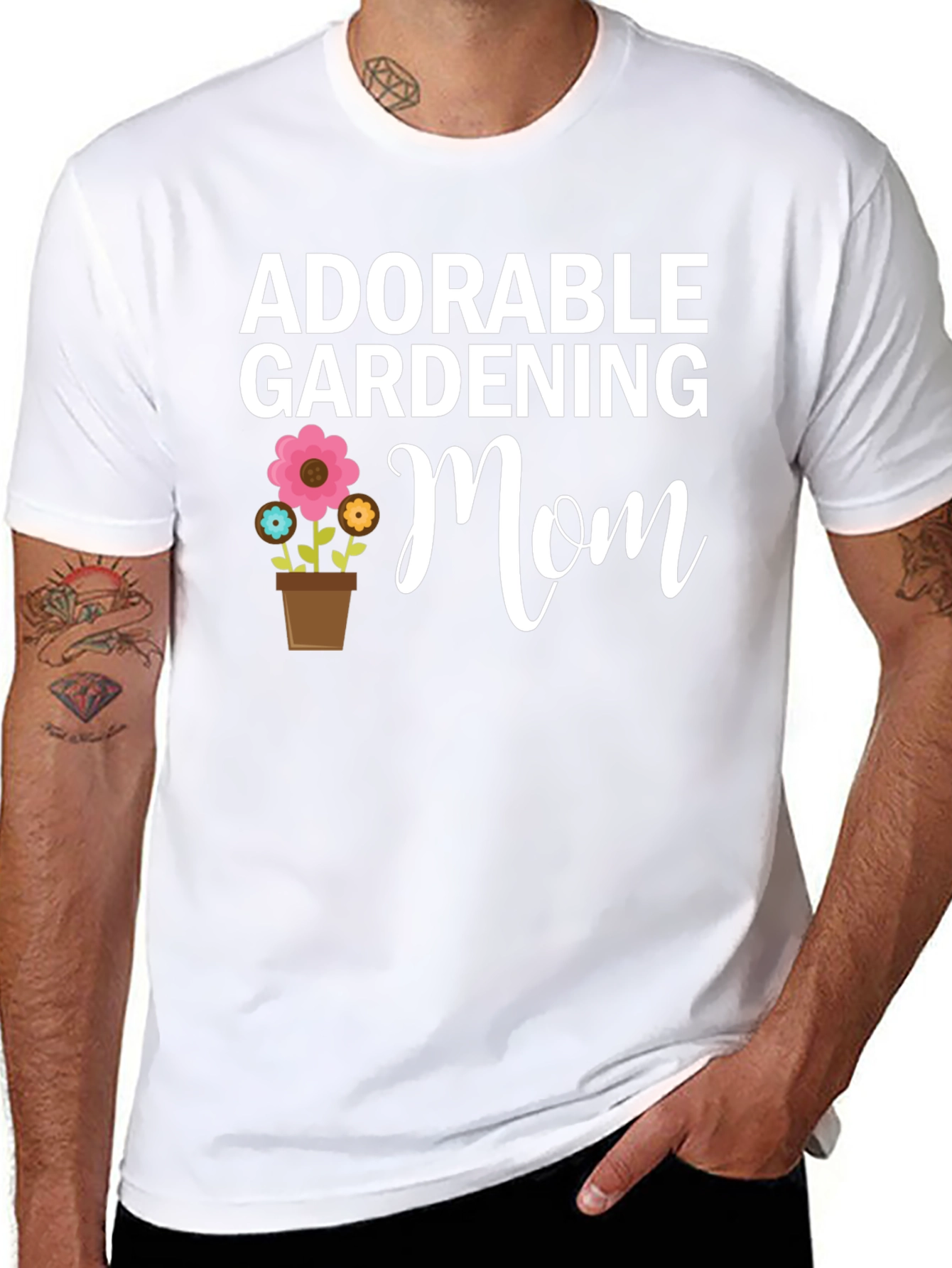 Adorable Gardening Mom T-Shirt - Floral Design