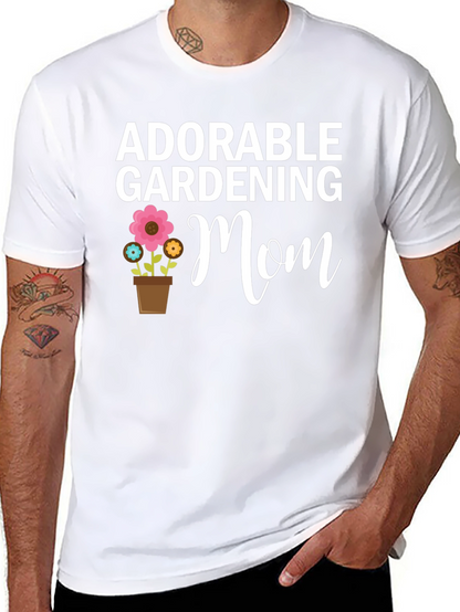 Adorable Gardening Mom T-Shirt - Floral Design