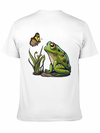 Frog & Butterfly Graphic Tee - Nature Lovers Shirt
