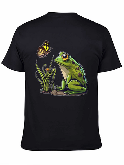 Frog & Butterfly Graphic Tee - Nature Lovers Shirt