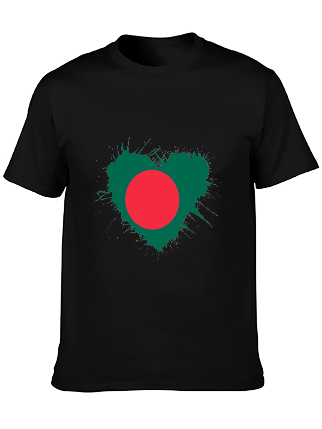 Bangladesh Flag Heart Graphic T-Shirt