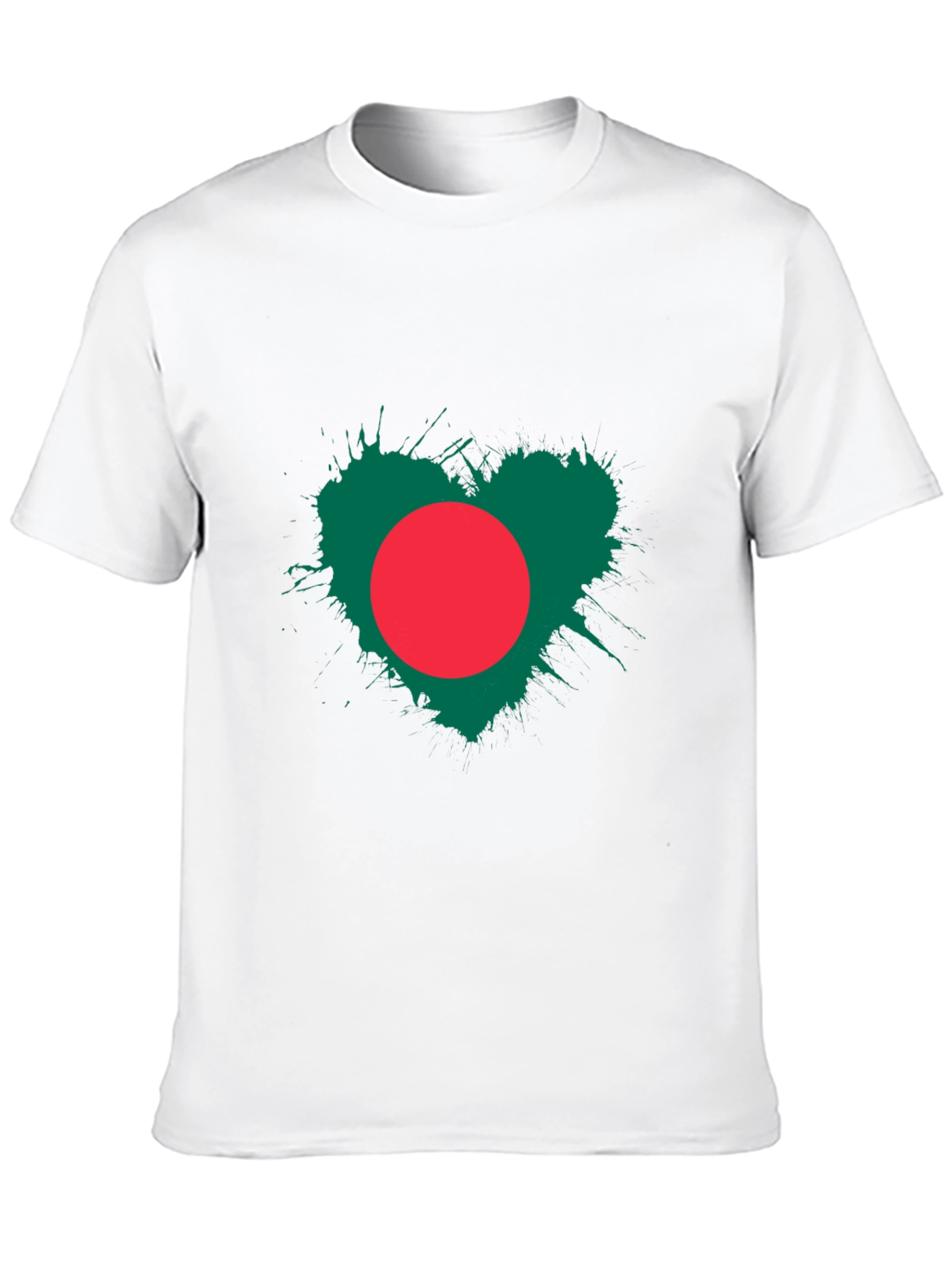Bangladesh Flag Heart Graphic T-Shirt