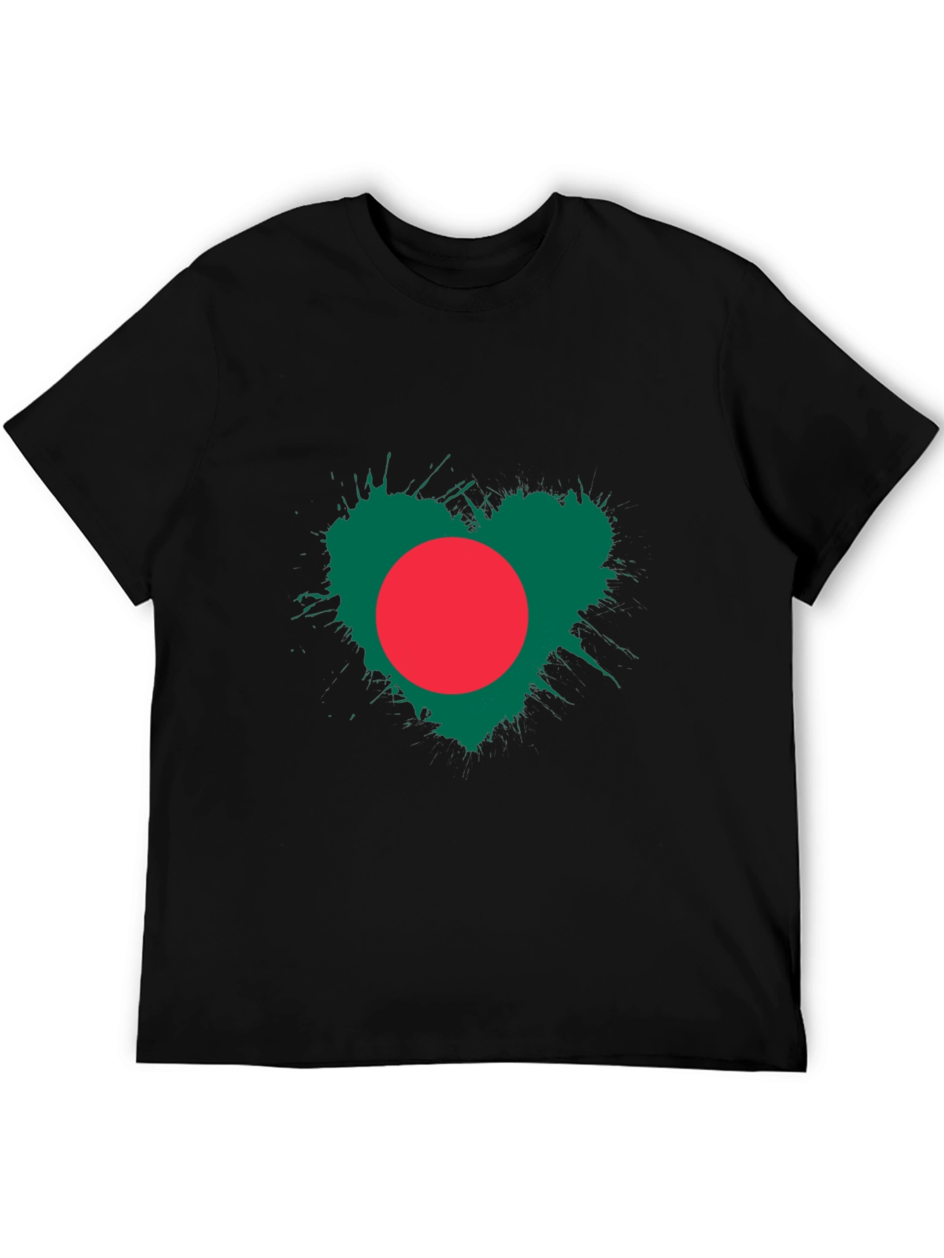 Bangladesh Flag Heart Graphic T-Shirt