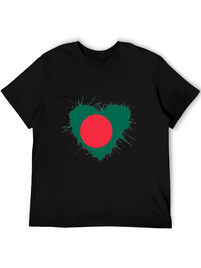 Bangladesh Flag Heart Graphic T-Shirt