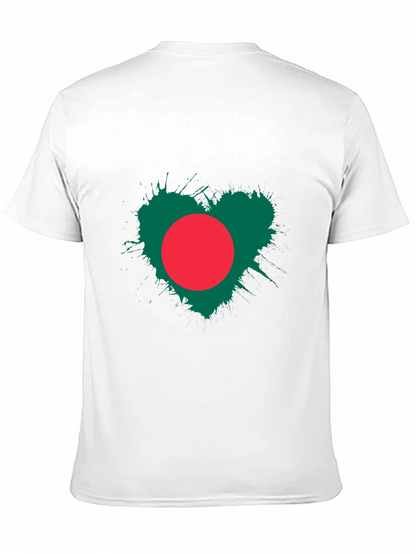 Bangladesh Flag Heart Graphic T-Shirt