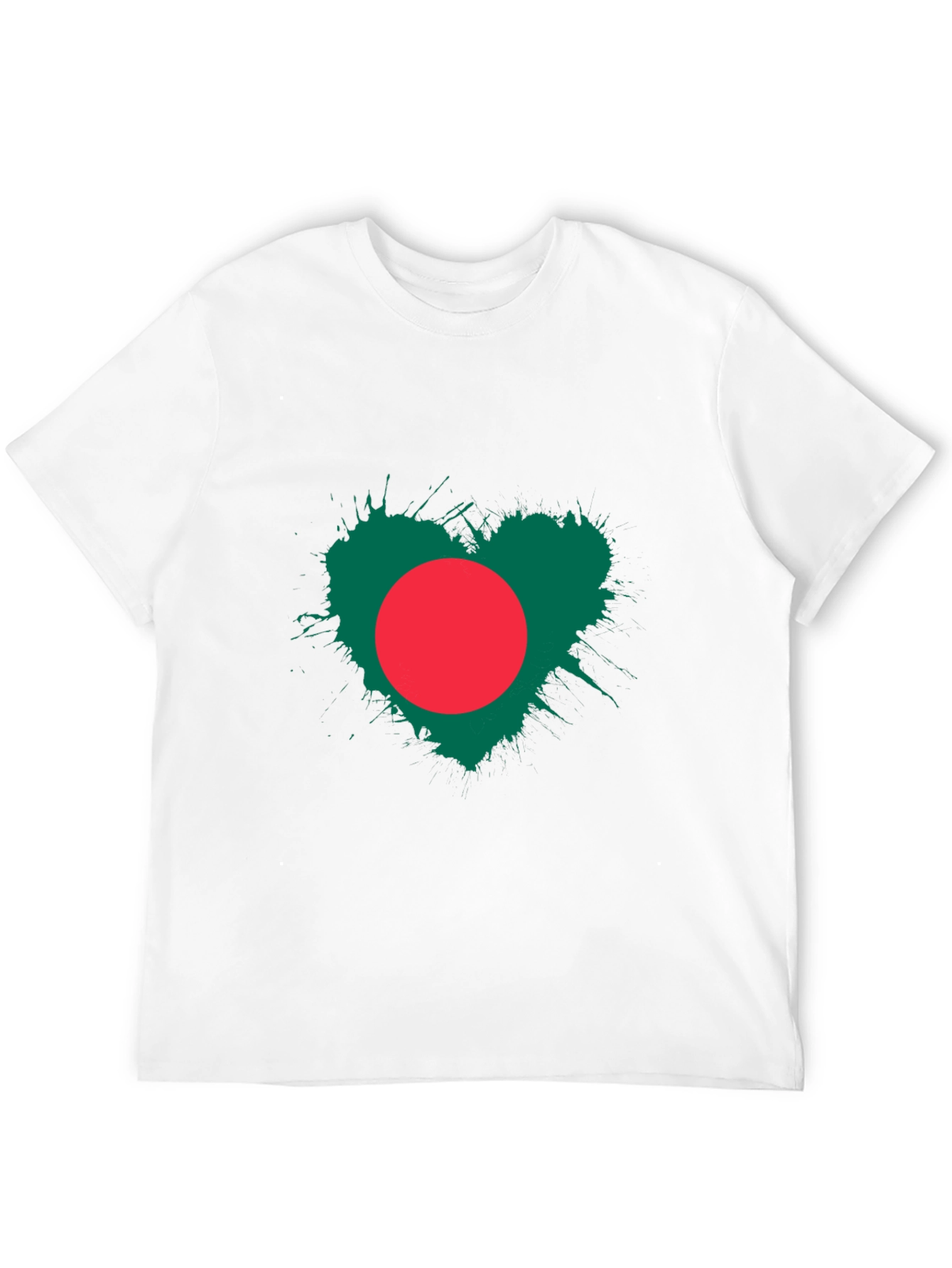 Bangladesh Flag Heart Graphic T-Shirt